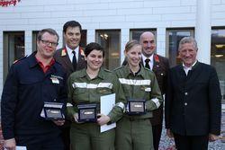 Wolfgang Stöcklmair, Andreas Hosp, Pia Stöcklmair, Doris Eller, Joachim Hutter und Landesrat Erich Schwärzler thumb Funkbewerbe Gold 2016 2